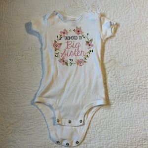 Promoted to big sister carters t shirt 18 months